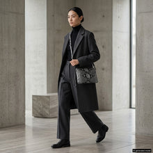 Charger l'image dans la galerie, Italian Genuine Python-Print Suede Crossbody Bag | Lecce
