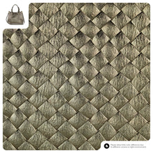 Load image into Gallery viewer, Italian Genuine Woven-Embossed Metallic Suede Top-Handle Bag | Savona
