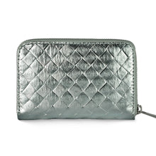 Load image into Gallery viewer, Italian Genuine Woven-Embossed Metallic Suede Wallet | Pesaro
