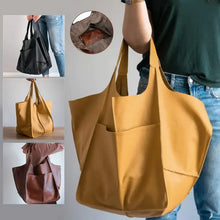 Cargar imagen en el visor de la galería, Vegan leather women&#39;s shoulder bag in multiple colors, spacious and luxurious design
