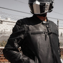 Charger l'image dans la galerie, Men's Racer Motorcycle Leather Jacket
