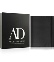 Charger l'image dans la galerie, Genuine Leather Trifold Wallet – Flip-Up Dual ID Windows, RFID Blocking
