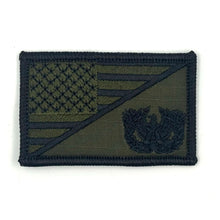 Load image into Gallery viewer, Warrant Officer - USA Flag - 2.25x3.5 Patch with hook fastener, camouflage pattern, ideal for hats, bags, jackets. Made in USA.
