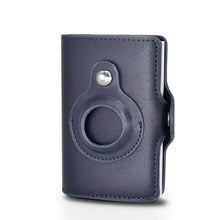 Load image into Gallery viewer, Stylish leather Airtag money bag wallet for secure card and cash organization.
