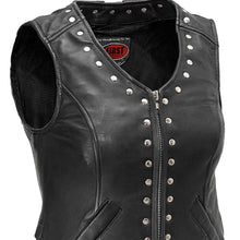 Load image into Gallery viewer, Empress Women's Motorcycle Leather Vest
