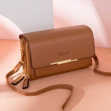 Load image into Gallery viewer, Luxurious leather shoulder bag with elegant design and golden accents, showcasing timeless sophistication and exquisite craftsmanship.
