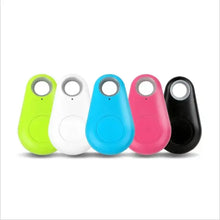 Load image into Gallery viewer, eThings Smart Mini GPS Trackers in green, white, blue, pink, and black, for secure real-time tracking of belongings and pets.
