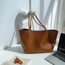 Cargar imagen en el visor de la galería, Women's Large Totes PU Leather Shoulder Bag Soft Purse Hobo Handbag Casual Top Handle Bag For Travel Work
