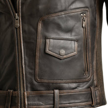 Cargar imagen en el visor de la galería, Wrath Men's Motorcycle Leather Jacket
