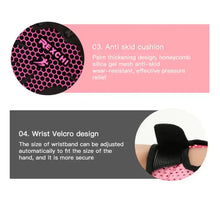 Load image into Gallery viewer, Close-up of Fitness Sport Gloves with anti-skid cushion and adjustable Velcro wrist design for enhanced grip and comfort.
