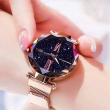 Load image into Gallery viewer, Galaxy Starsa Watch featuring a 35MM dial and 220MM strap, non-waterproof, displayed on a wrist with star-themed manicure.
