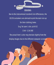 Load image into Gallery viewer, Size adjustment notice with diverse group of women and measuring tape
