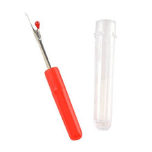 Load image into Gallery viewer, Red seam ripper with protective case, part of eZthings Professional Sewing Supplies for arts and crafts projects.
