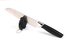 Load image into Gallery viewer, eZthings 12&quot; chef&#39;s knife with ergonomic handle and sharpener, silver/black, perfect for cutting, slicing, mincing, and dicing in home kitchens.
