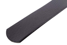 Load image into Gallery viewer, Black PU leather belt strap from REED with no holes and a durable design, suitable for jeans or suits. Adjustable up to 48 inches.
