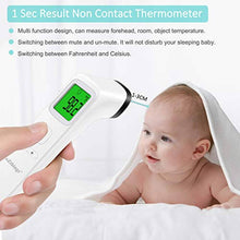 Load image into Gallery viewer, eZthings Forehead Thermometer measuring baby&#39;s temperature with medical non-touch infrared technology and fever alarm
