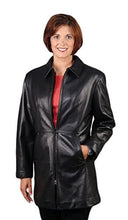 Load image into Gallery viewer, REED Women&#39;s Black Soft Lamb Skin Leather Coat with Zip-out Lining, Everyday Wear

