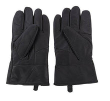 Load image into Gallery viewer, Reed men&#39;s genuine leather gloves with warm lining, touchscreen compatible for winter driving, shown in black.
