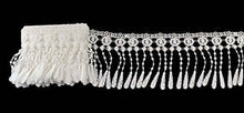 Charger l&#39;image dans la galerie, Venise edging lace trim in white eyelet fabric for DIY crafts, bridal decor, and garment accessories.
