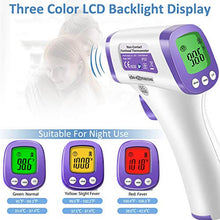 Load image into Gallery viewer, Heavy duty infrared forehead thermometer with LCD backlight display, ideal for non-contact readings in medical settings.
