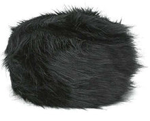 Load image into Gallery viewer, Black faux mink fur Russian style winter headwear by REED, warm and wind resistant, ideal for snow and ski vacations.
