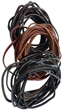 Cargar imagen en el visor de la galería, Alt Tag: REED Genuine Leather Cord Braiding Lace Strings for Jewelry and Crafting Projects in Black and Brown
