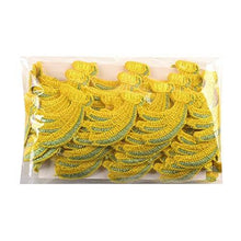 Load image into Gallery viewer, eZthings designer lace trims for sewing and crafts, yellow and green embroidered pattern, ideal for wedding and home decor projects.
