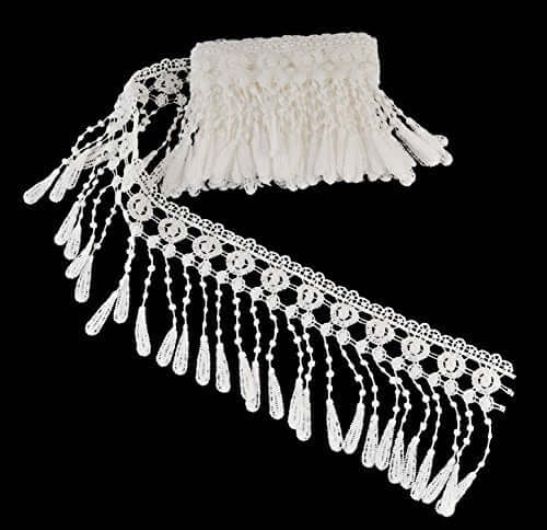 eZthings Venise edging lace trim from eyelet fabric for DIY crafts, bridal, and costume design