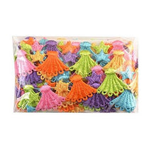 Load image into Gallery viewer, Colorful embroidered lace trims for sewing and crafts, featuring various vibrant designs in a clear packaging by eZthings.
