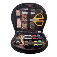 Load image into Gallery viewer, eZthings DIY Sewing Set with scissors, thread, tape measure, and needles in compact case for arts and crafts projects.
