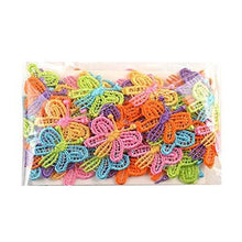 Load image into Gallery viewer, Colorful lace butterfly trims for sewing and craft projects by eZthings, perfect for wedding decorations and DIY crafts.
