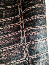 Load image into Gallery viewer, Exotic leather hide with reptile pattern, ideal for crafts and decoration, featuring unique texture and natural color variation.
