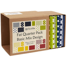Charger l&#39;image dans la galerie, 20 Fat Quarter Bundle - Basic Mix Polka-dot Design for Quilting, 100% Cotton, 140 gsm, 20 pcs, 5 Patterns, 4 Colors, Quilting Fabric
