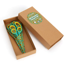 Load image into Gallery viewer, Special Gift Box with Soft Grip Sunflowers Scissors Set in handmade fabric case for crafts, office, or school use.
