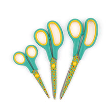 Load image into Gallery viewer, Special Gift Box Sunflowers Scissors Set - 3 Sizes with Soft Grip and Handmade Fabric Case for Crafts, Office &amp; School.
