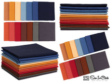 Load image into Gallery viewer, Fat Quarter Bundle - 100% Cotton Jewel Tones for Quilting and Crafting, 14 Vivid Colors, 20.8x18.1 Inches Each, High-quality Fabric.
