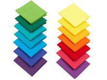 Load image into Gallery viewer, Colorful 14-piece fat quarter cotton fabric bundle for quilting and crafting, rainbow mix with no duplicates, soft and washable.
