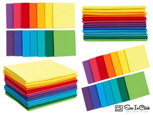 Load image into Gallery viewer, Rainbow Fat Quarter Bundle - 100% Cotton, 14 Colors for Quilting and Crafting, Size 20.8 x 18.1 inches, Vibrant Mix.

