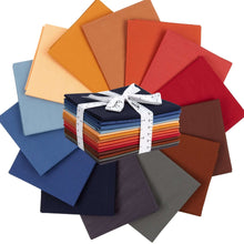 Load image into Gallery viewer, Fat Quarter Bundle of 100% Cotton Pure Solids in Jewel Tones for Quilting
