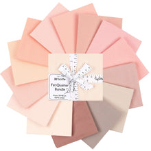 Load image into Gallery viewer, Fat Quarter Bundle in soft pinks, 14 colors, 100% cotton, perfect for quilting and crafting, special gift set.
